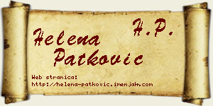 Helena Patković vizit kartica